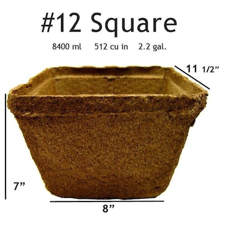 Cowpots CowPots No 12 Square Pot - 10 pots #12 Sq (10)